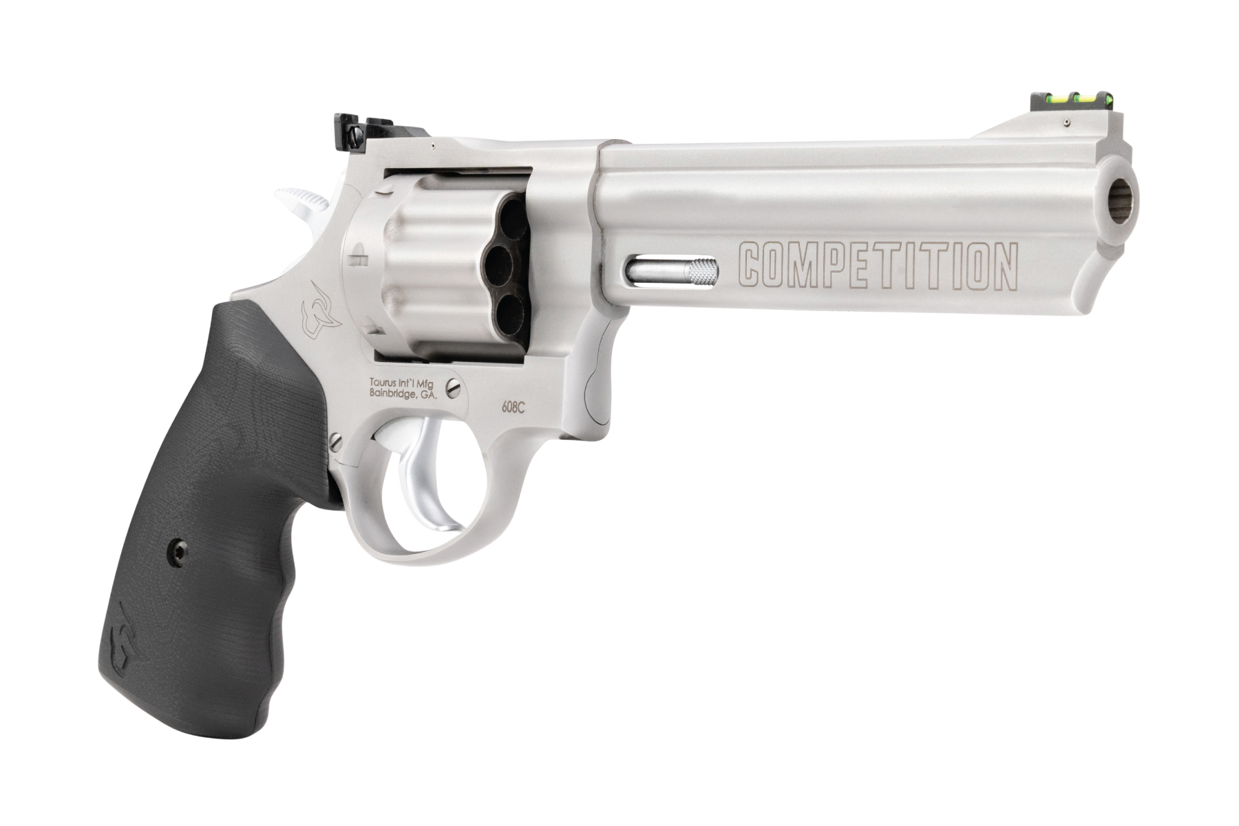 Taurus 608 357 Mag / 38 Spl +P Matte Stainless 6.50 in. Soft Rubber