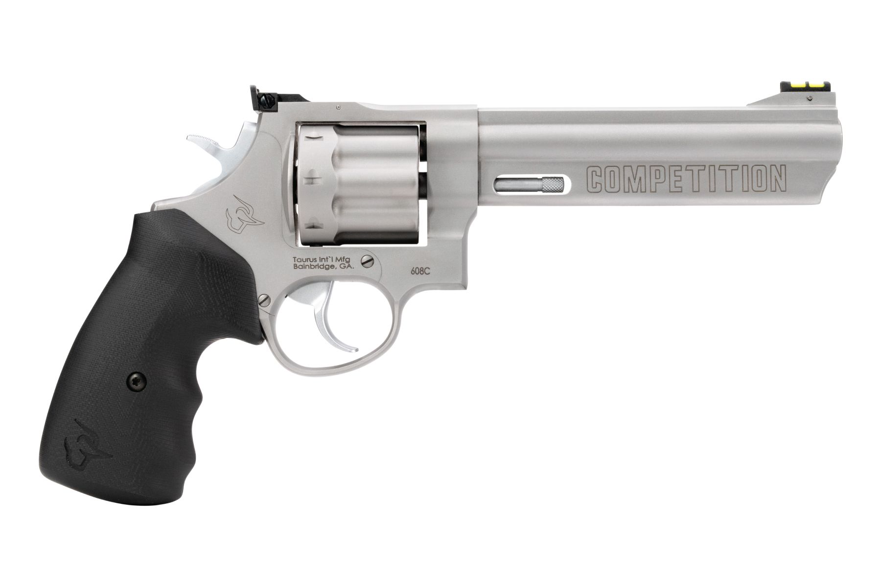 Taurus 608 357 Mag / 38 Spl +P Matte Stainless 6.50 in. Soft Rubber