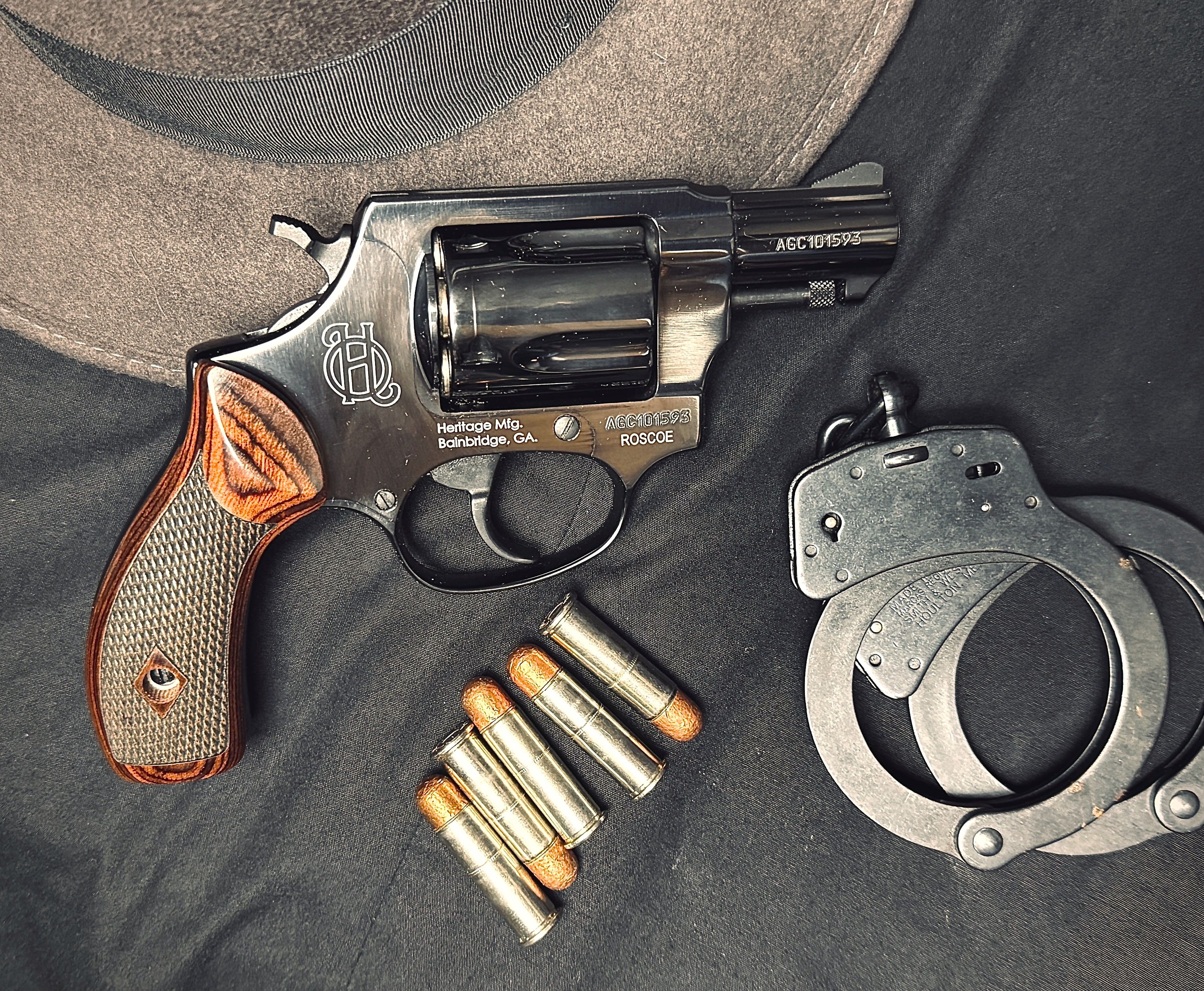 New from Heritage Mfg. is the Roscoe, a small-frame .38 Special snub-nose revolver with a design and looks that are a throwback to the 1950’s.