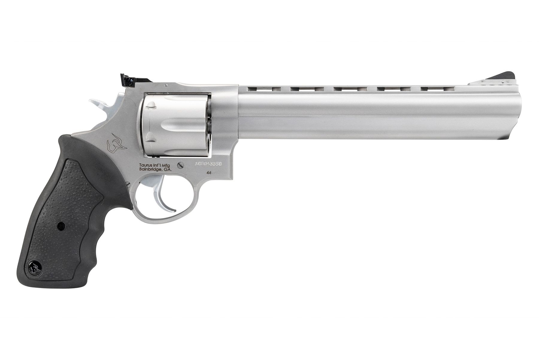 Taurus 44 Mag Matte Stainless 8.37 in. Soft Rubber