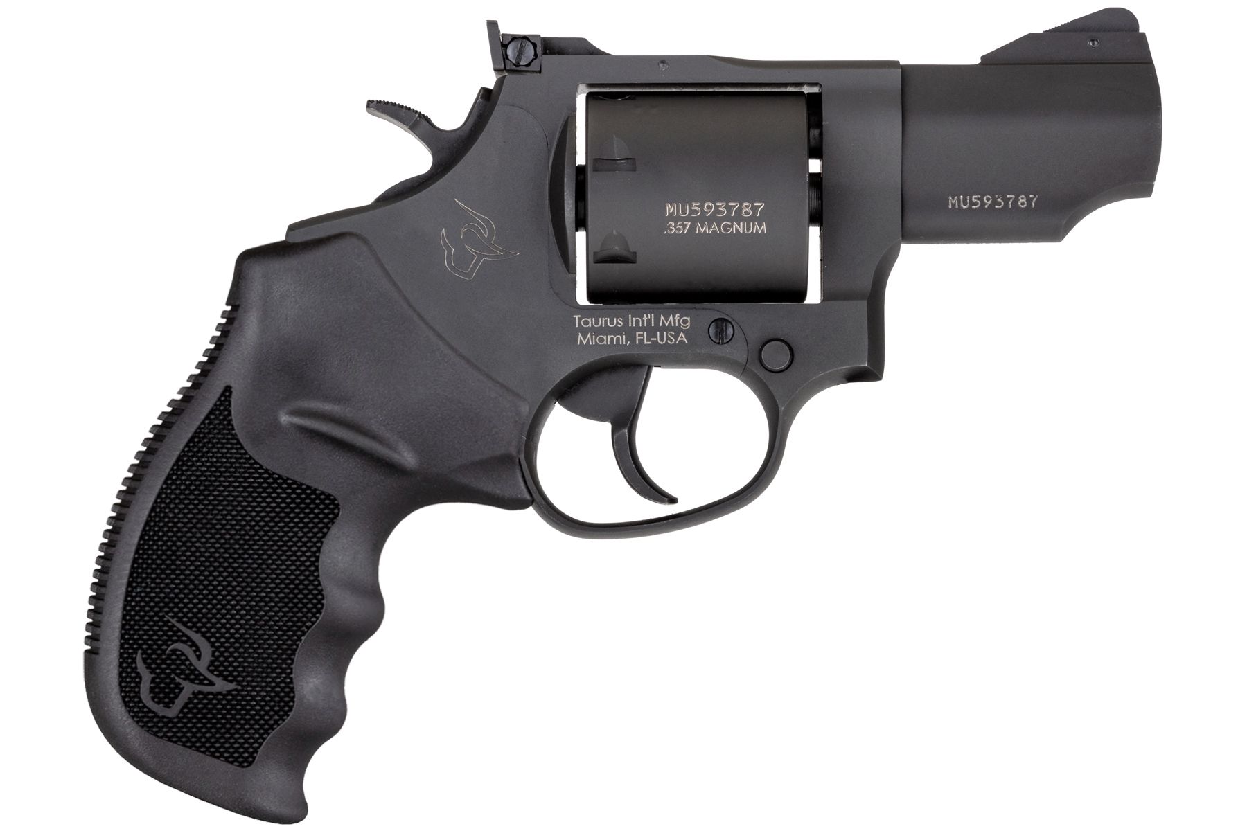 357 Mag / 38 Spl +P / 9mm Luger Matte Black 2.50 in. Ribber Grip®