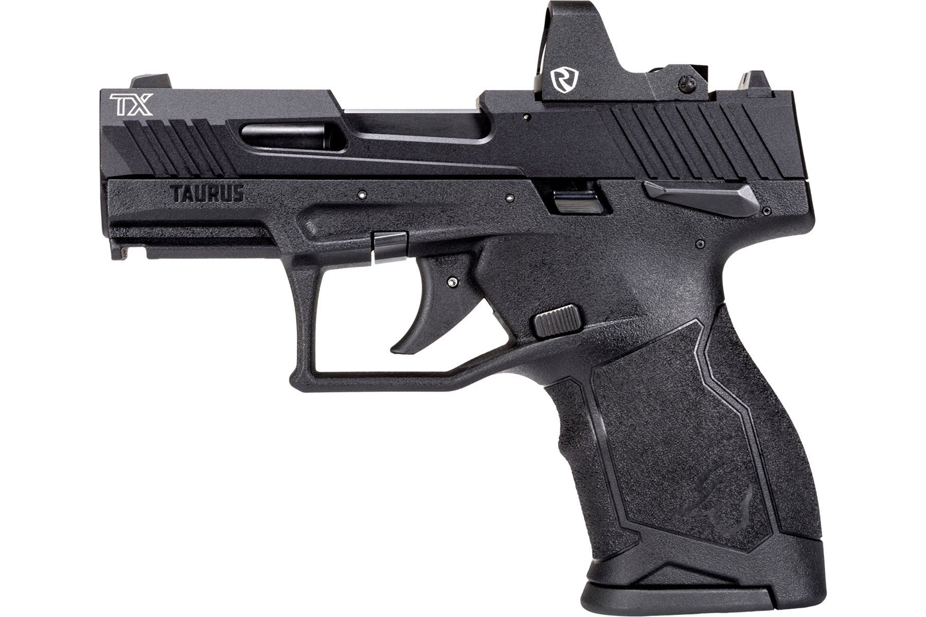 TaurusTX 22 Compact Hard Anodized Black 22 LR Black Polymer Frame 10-Rounds Riton Optic